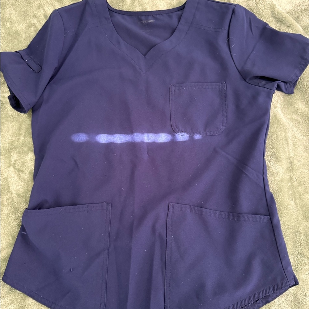 Scrub Star Navy Blue Scrub Top – Size Small